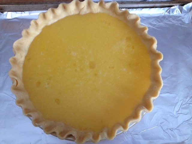 pie shell:lemon filling to bake
