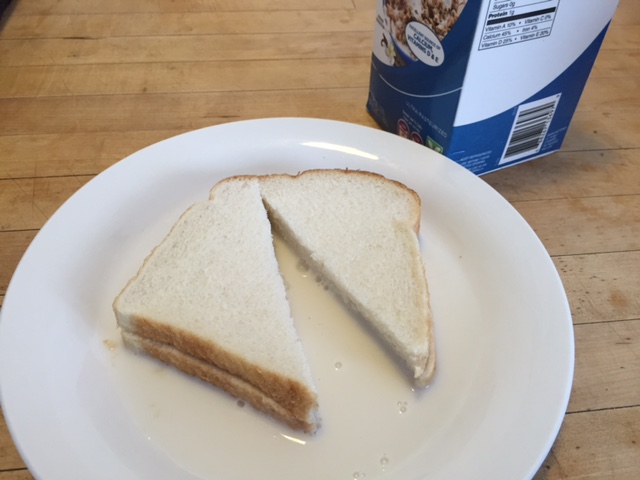 bread and milk sandwich