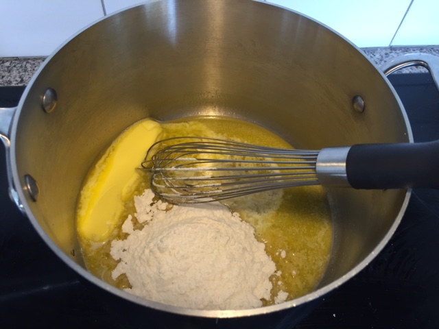 1water butter flour