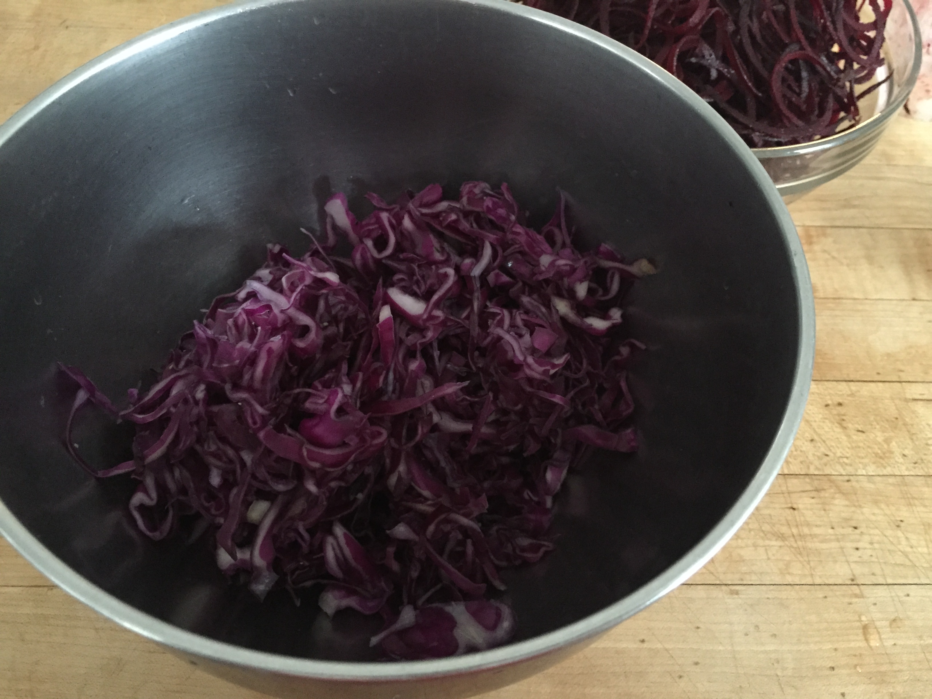 brined and squeezed red cabbage